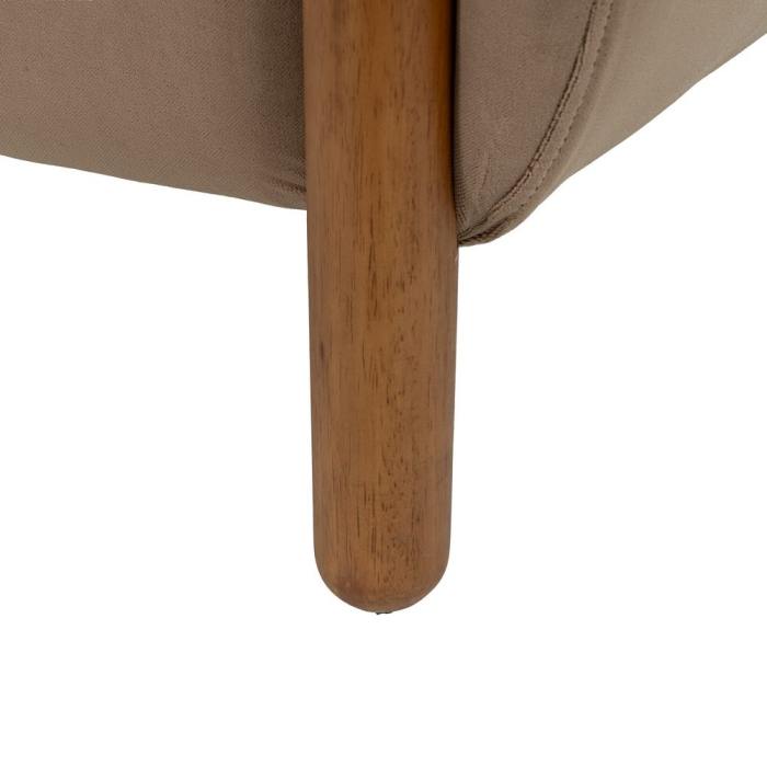 Fotoliu taupe catifea si lemn|Fotolii premium pentru decor rafinat [11]