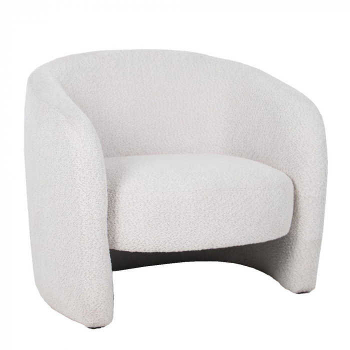 Fotoliu crem sculptural rotund Bold [1]