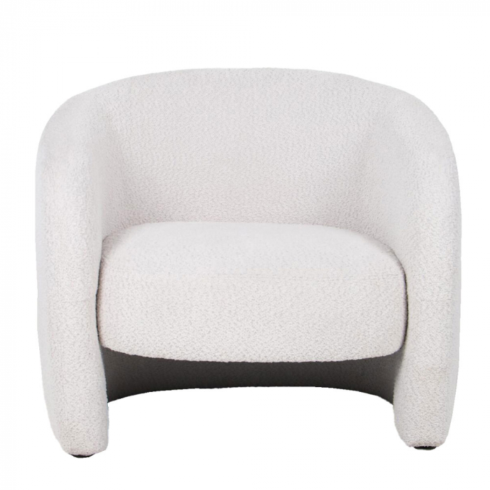 Fotoliu crem sculptural rotund Bold [2]