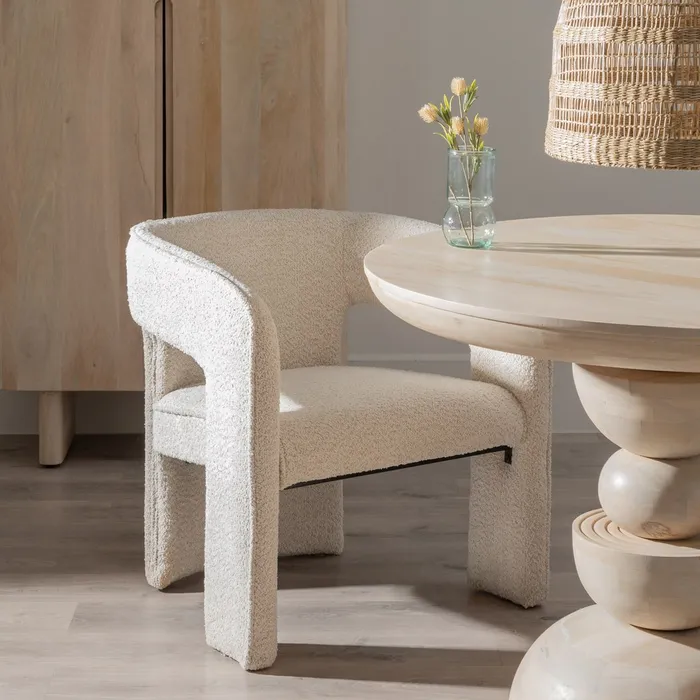 Fotoliu TOKIO Crem, stofa boucle - de la creativdeco.ro [2]