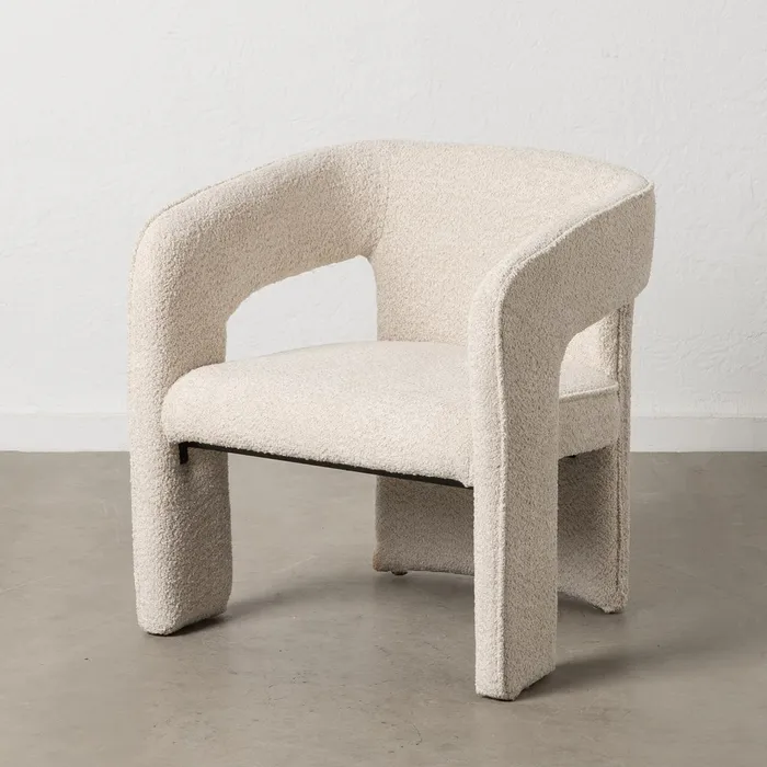 Fotoliu TOKIO Crem, stofa boucle - de la creativdeco.ro [3]