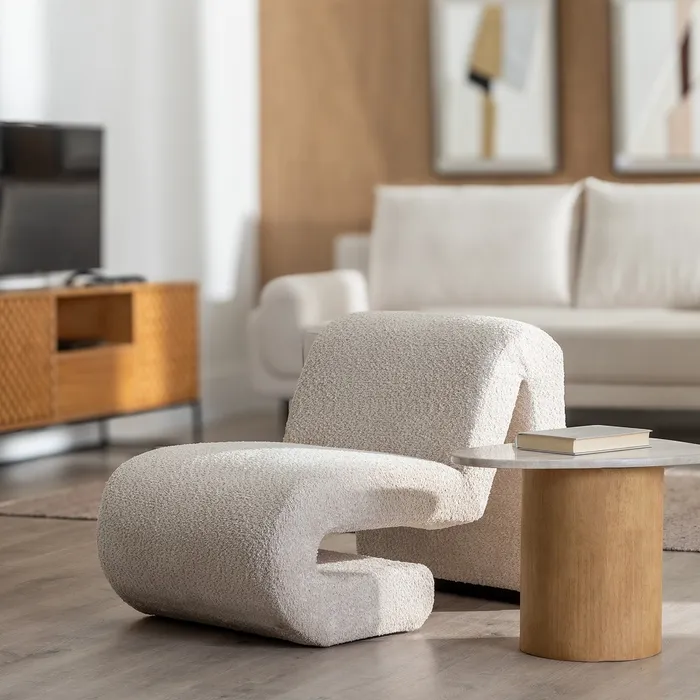 Fotoliu YOKOHAMA Plus, Stofa boucle Crem - de la creativdeco.ro [10]