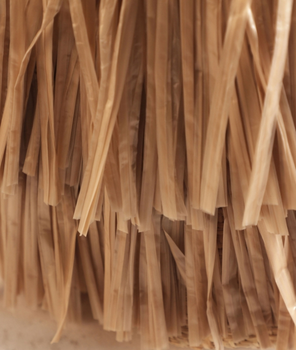 Geantă decorativă pătrată din fibră naturală maro Bhuv – imagine principală [5]