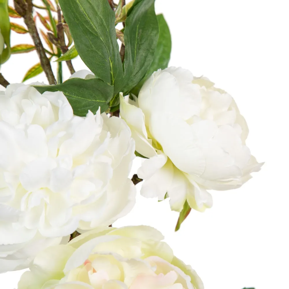 Ghirlanda Bujori Albi | Decoratiuni Nunta Flori Artificiale Elegante [4]