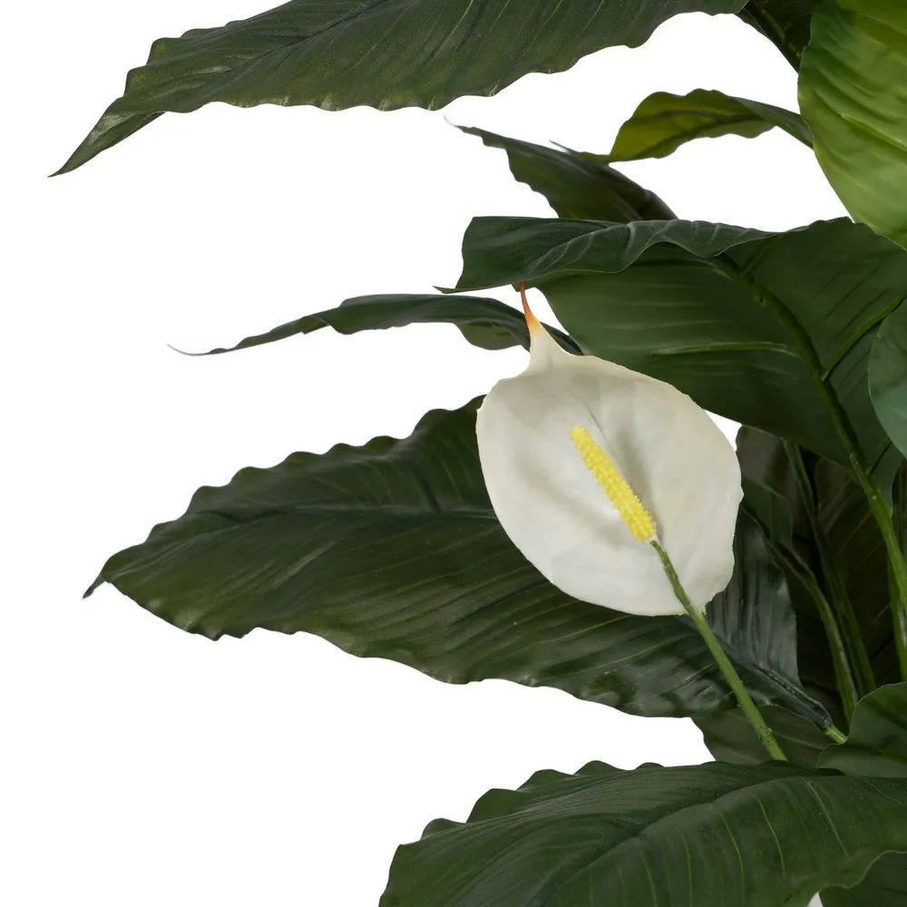 Ghiveci cu flori artificiale Spathiphyllum | Flori albe decorative [3]
