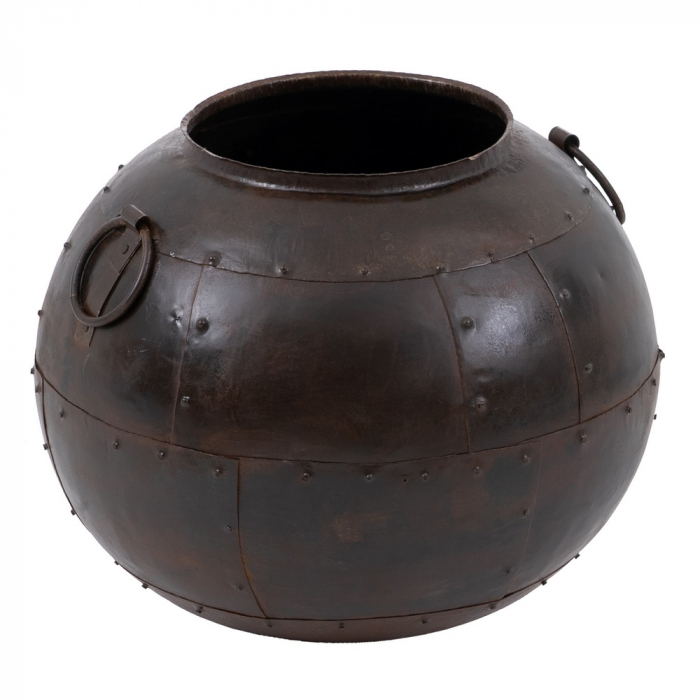 Ghiveci decorativ metalic cupru antichizat CreativDeco - Design industrial vintage [4]