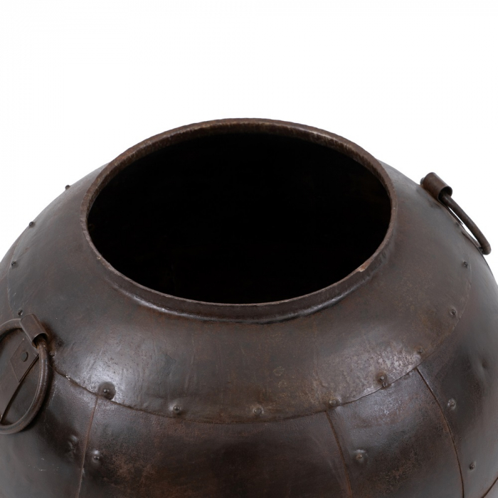 Ghiveci decorativ metalic cupru antichizat CreativDeco - Design industrial vintage [5]