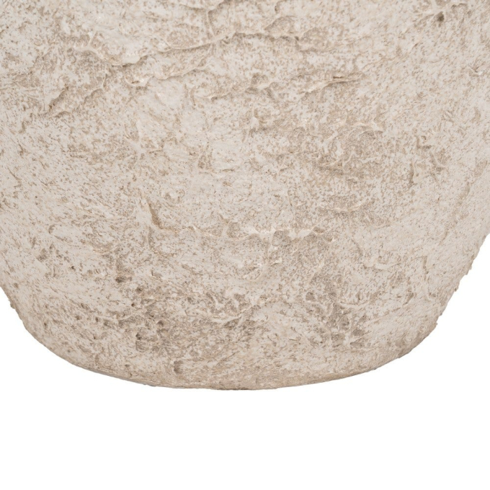 Ghiveci decorativ din ceramică albă rustică formă rotundă mare [6]