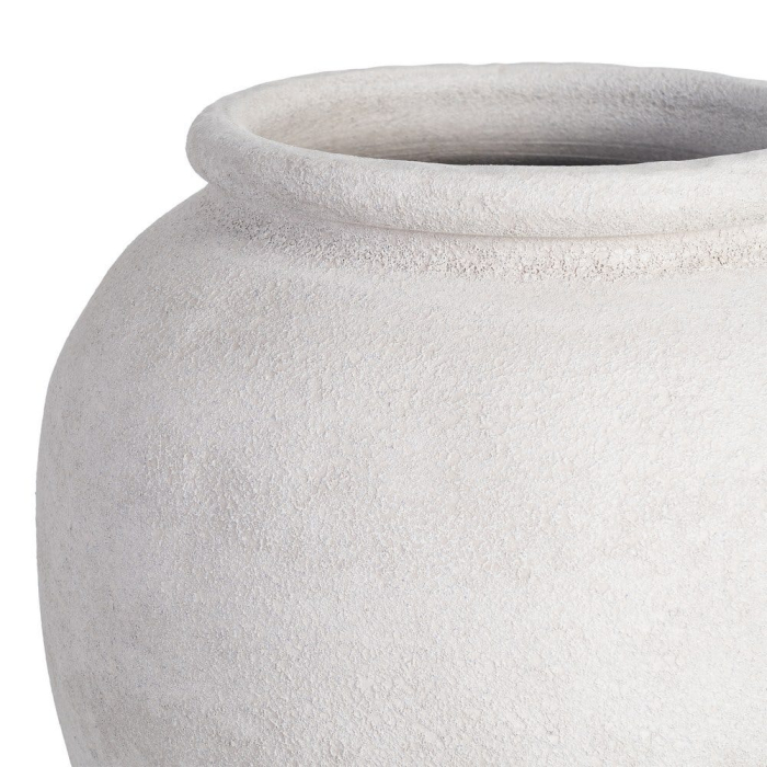 Ghiveci decorativ ceramică albă formă rotunjită [4]