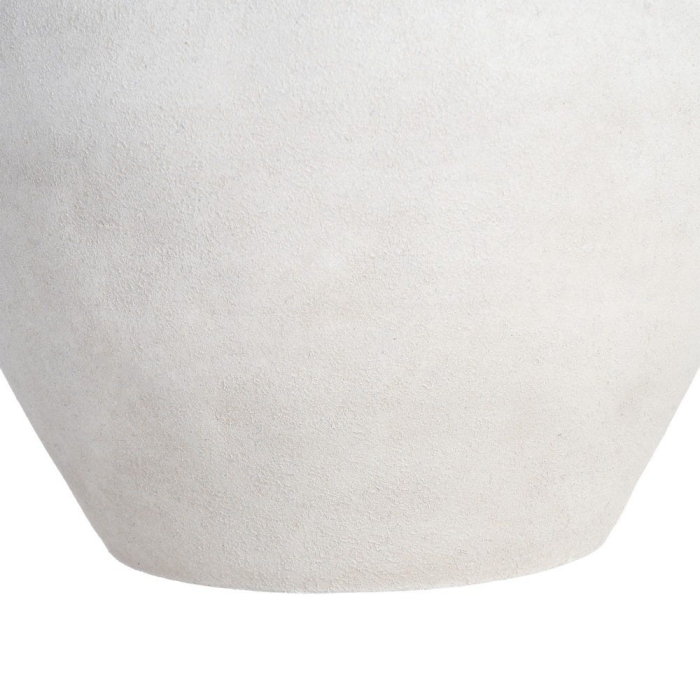 Ghiveci decorativ ceramică albă formă rotunjită lată [6]