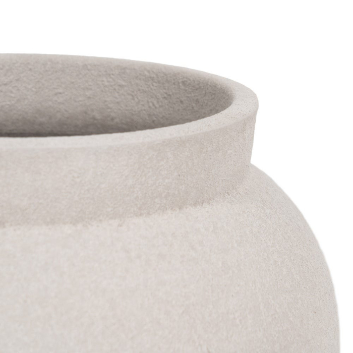 Ghiveci decorativ din ceramică albă formă rotunjită finisaj mat [4]