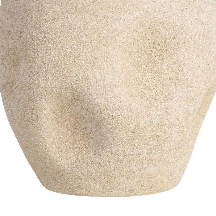 Ghiveci decorativ ceramică bej aspect piatră rotunjit [6]
