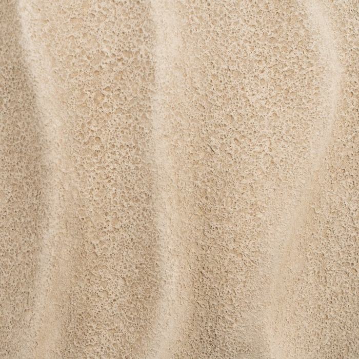 Ghiveci decorativ din ceramică bej model ondulat formă rotunjită compactă [5]