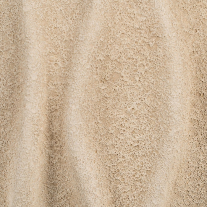 Ghiveci decorativ din ceramică bej cu model ondulat formă rotunjită mică [5]