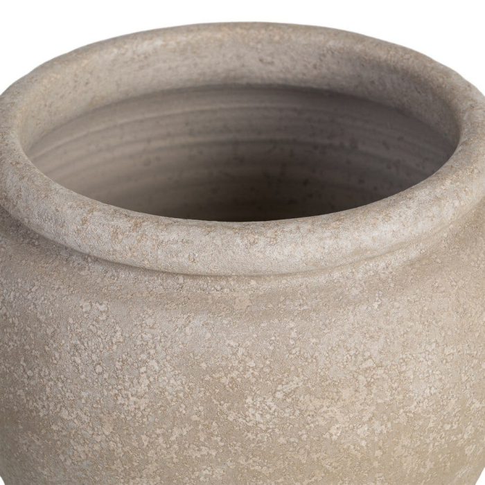 Ghiveci decorativ ceramică crem formă rotunjită [4]