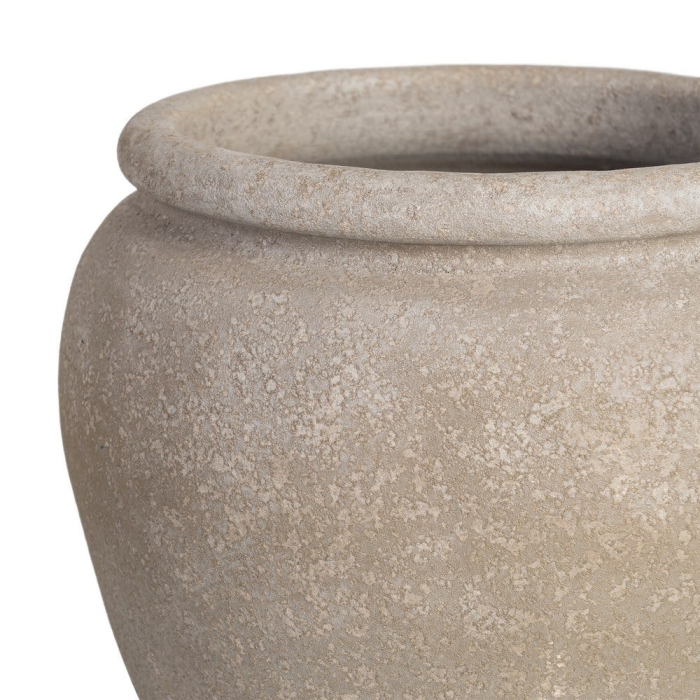 Ghiveci decorativ ceramică crem formă rotunjită [3]