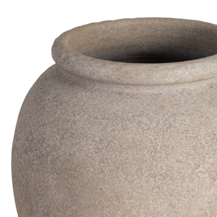 Ghiveci decorativ ceramică crem formă rotunjită [3]