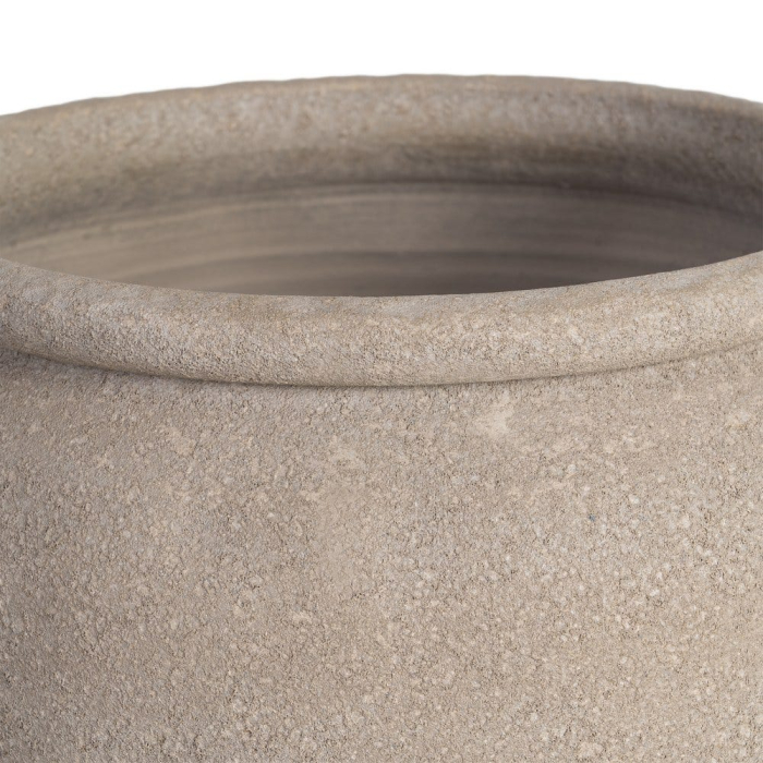 Ghiveci decorativ ceramică crem formă rotunjită lată [5]