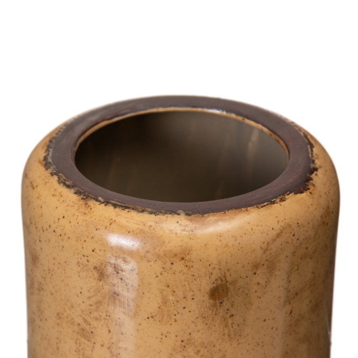 Ghiveci decorativ din ceramică maro, cel mai mare din familie [3]