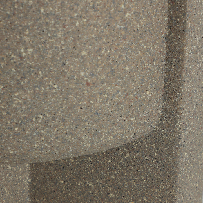 Ghiveci decorativ din polirășină maro – design vertical japandi 81 cm [3]