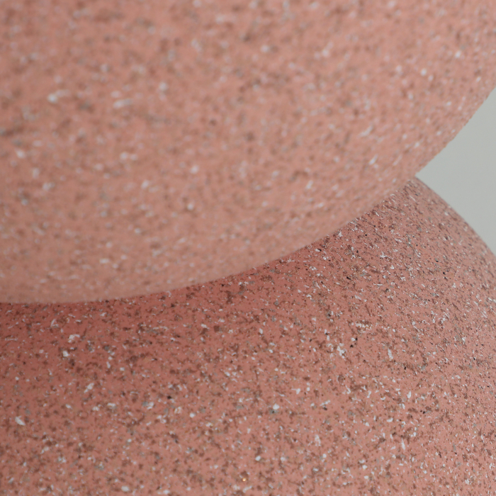 Ghiveci decorativ din polirășină roz – design geometric echilibrat 37x60 [3]