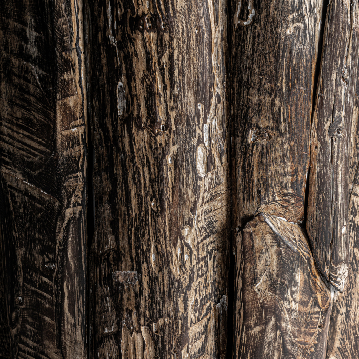 Ghiveci etnic lemn tec invechit|Ghivece decorative [4]