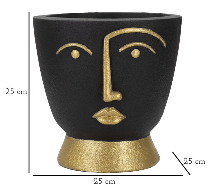 Ghiveci Modern Negru CreativDeco - Contrast Sofisticat In Decor [6]
