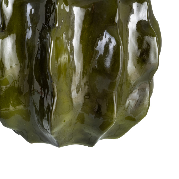 Ghiveci sculptural din ceramică verde, cel mai amplu [4]