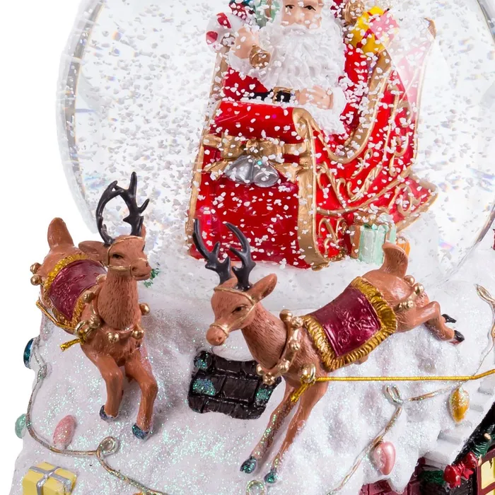 Glob cu Mos Craciun si sanie CreativDeco - Decoratiune Craciun interioara [2]