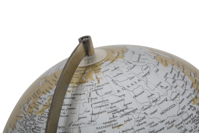 Glob pamantesc auriu cu argintiu si lumina - decoratiune eclectica pentru spatii creative | CreativDeco.ro [15]