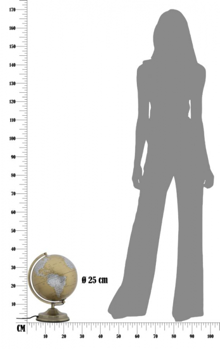 Glob pamantesc auriu cu argintiu si lumina - decoratiune eclectica pentru spatii creative | CreativDeco.ro [19]