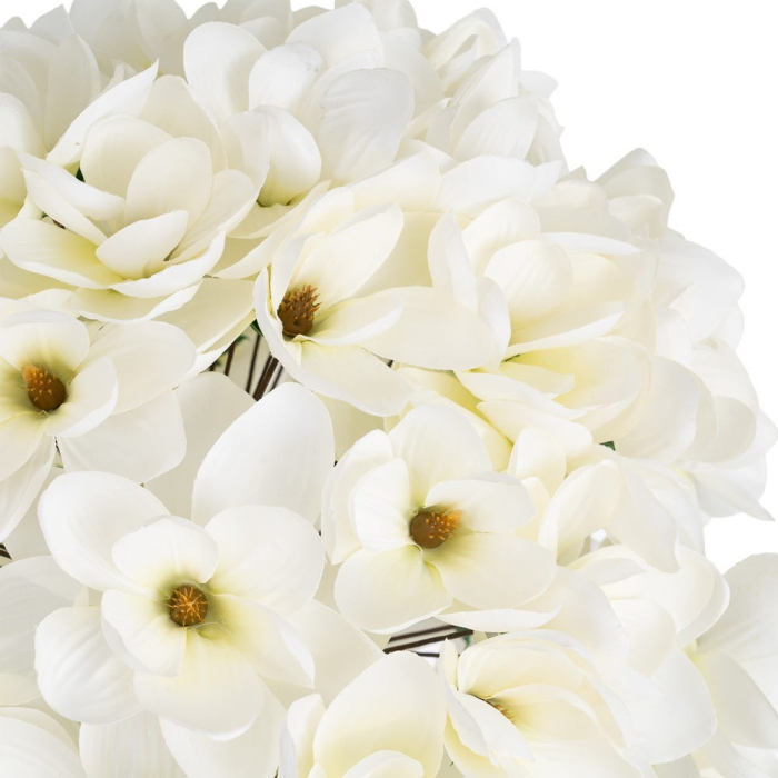 Hortensie artificială albă cu cap mare rotund din floricele albe pe tijă verde înaltă de 160 cm [2]