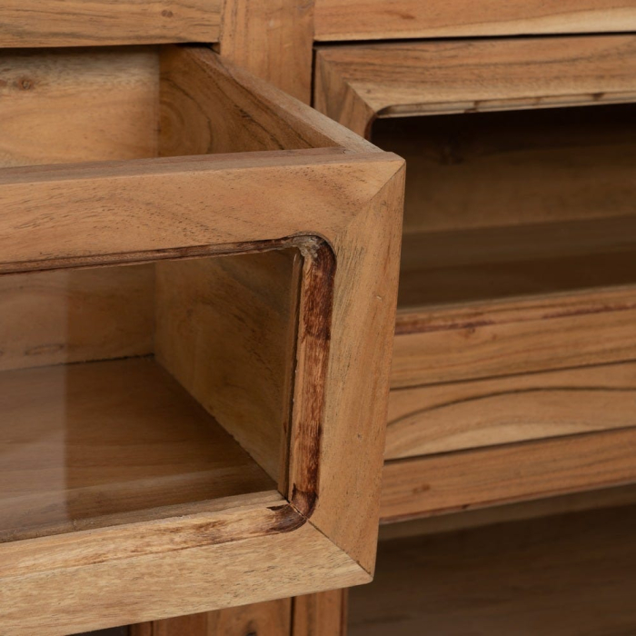 Insulă de bucătărie din lemn de mango și blat din marmură naturală [9]