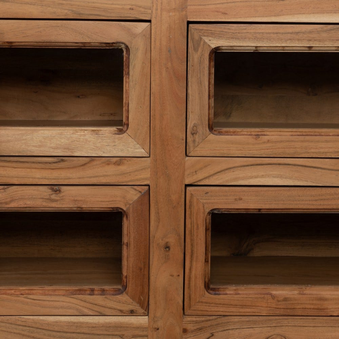 Insulă de bucătărie din lemn de mango și blat din marmură naturală [5]