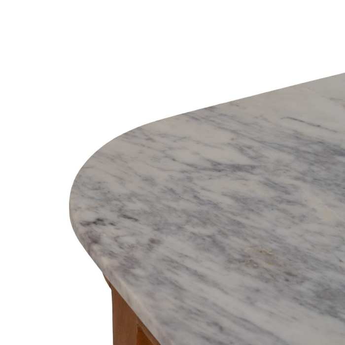 Insulă de bucătărie din lemn de mango și blat din marmură naturală [4]