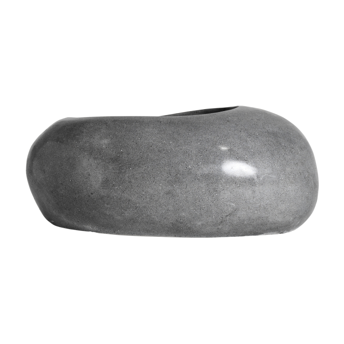 Jardinieră decorativă din terrazzo gri cu formă organică Terra [2]