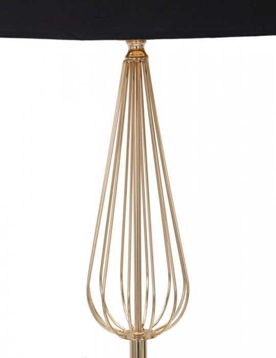 Lampa podea abajur negru picior auriu CreativDeco [9]
