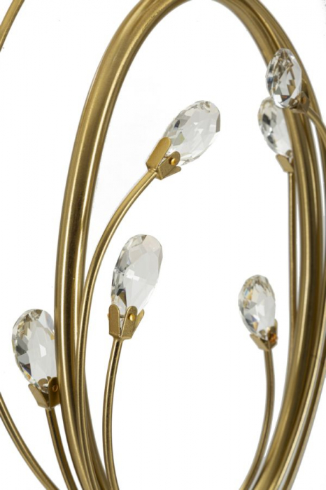 Lampa aurie podea cristale CreativDeco [3]