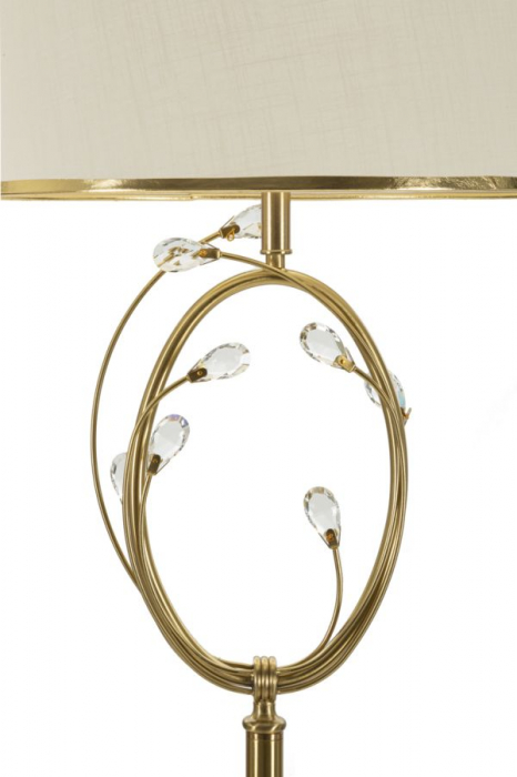 Lampa aurie podea cristale CreativDeco [5]