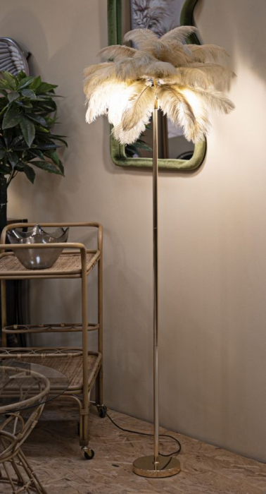 Lampa podea pene crem ambiental CreativDeco [5]