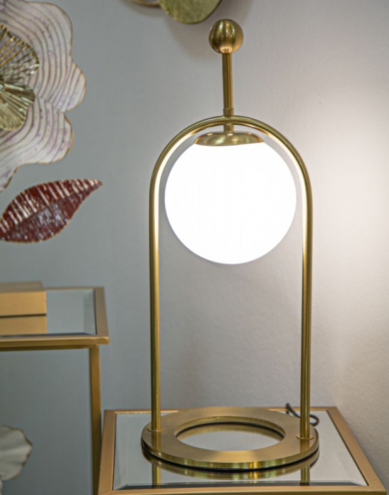 Veioza moderna Glamy Arc | Lampa de masa aurie CreativDeco [6]