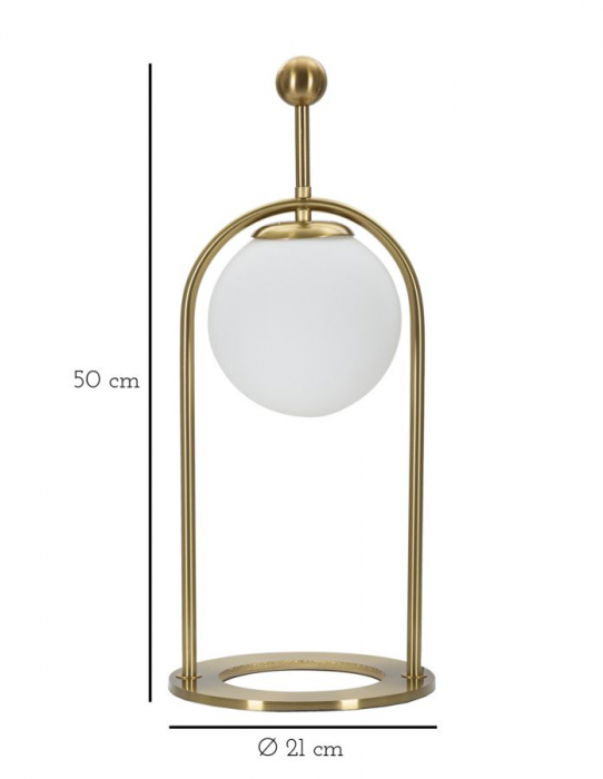 Veioza moderna Glamy Arc | Lampa de masa aurie CreativDeco [5]