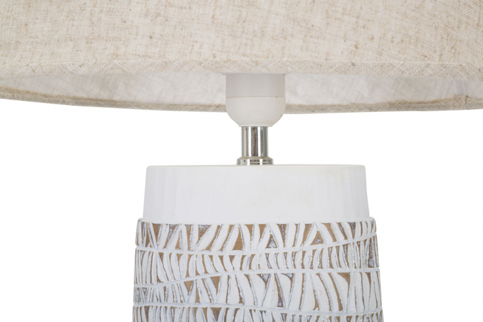 Veioza alba boho chic | Lampa de masa romantica CreativDeco [2]