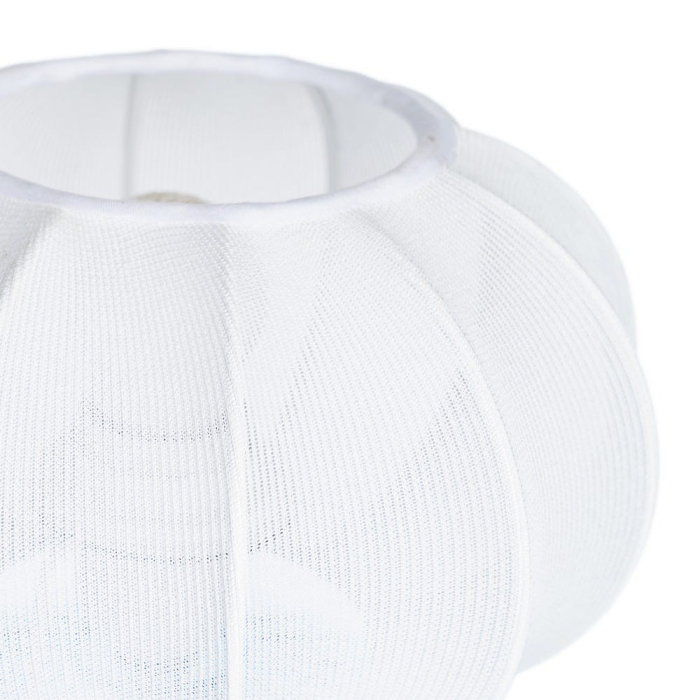 Lampă de masă albastră cu bază din sticlă și abajur din bumbac [2]