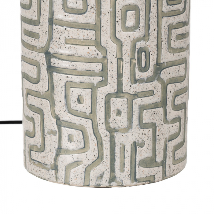 Lampa alb-gri inalta cu abajur pentru decor sofisticat|Lampi ceramice moderne pentru living sau hol [7]