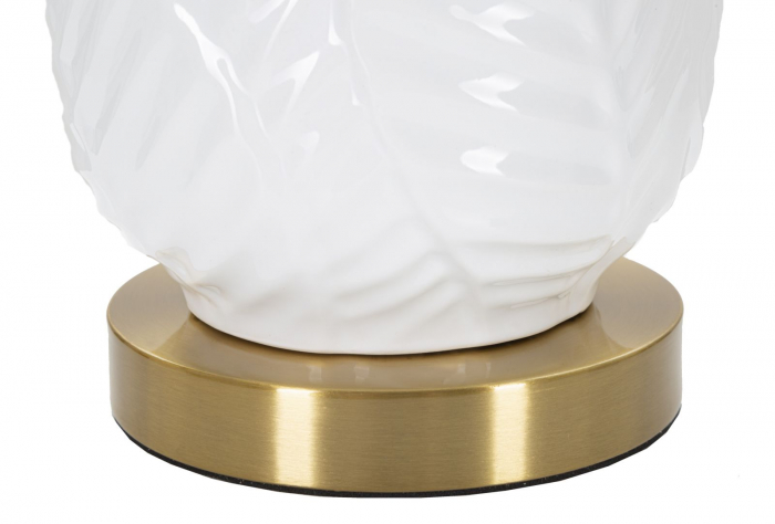 Veioza ceramica alba cu accente aurii CreativDeco [5]