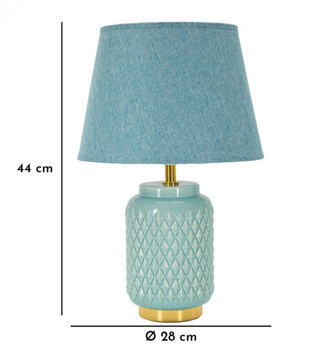 Veioza albastra moderna | Iluminat revigorant | CreativDeco [6]