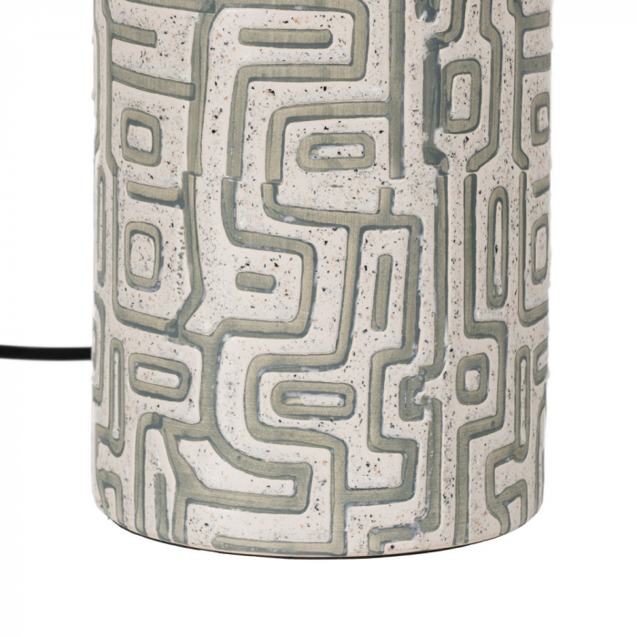Lampa compacta ceramica alb-gri pentru decor modern|Lampi mici pentru spatii rafinate [7]