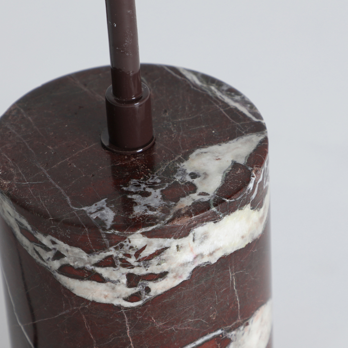 Lampă de masă cu abajur conic din metal maro ciocolatiu [2]