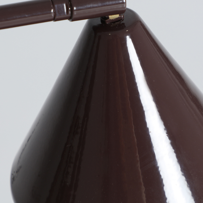 Lampă de masă cu abajur conic din metal maro ciocolatiu [3]